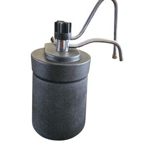 Vintage Stovetop Espresso Maker with Steam Frother Wand Cast Metal Gray Retro